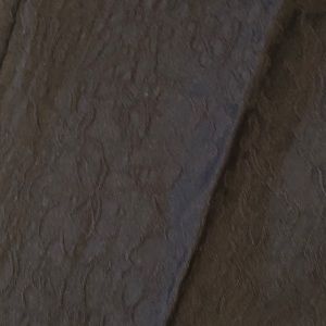 Black straight leg stretch pants with design